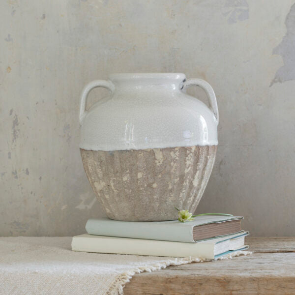 Stella- Vase With Handles White small