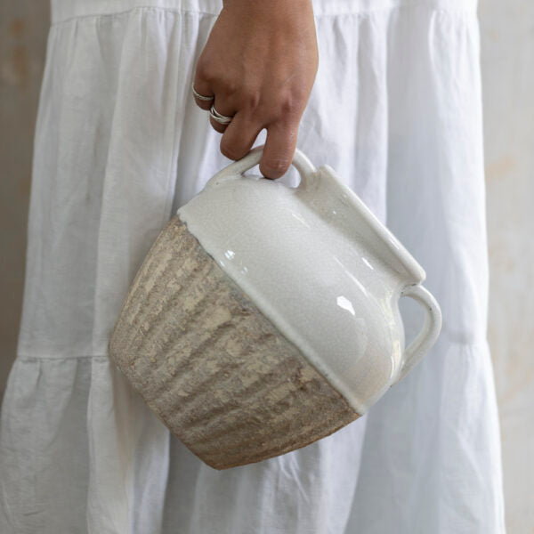 Stella- Vase With Handles White small