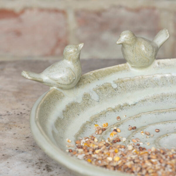 Ceramic bird bath