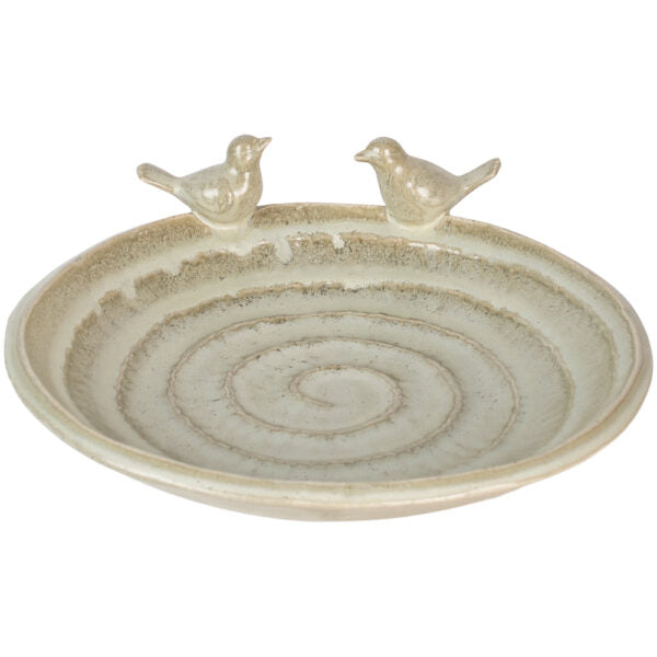 Ceramic bird bath