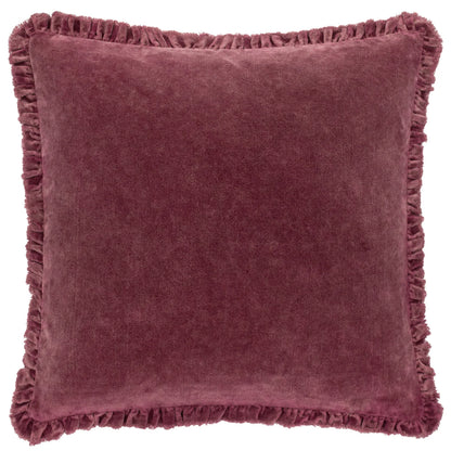 Bertie Velvet Cushion - Burnt Ruby