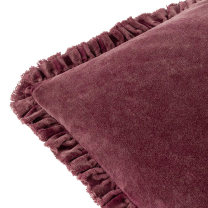 Bertie Velvet Cushion - Burnt Ruby