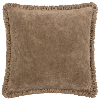 Bertie Velvet Cushion - Chocolate