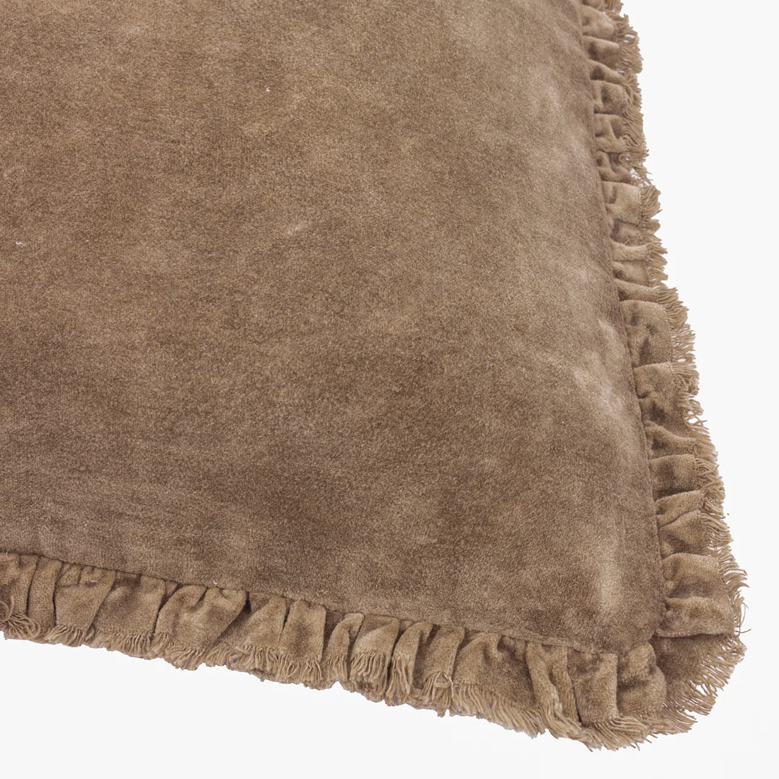 Bertie Velvet Cushion - Chocolate