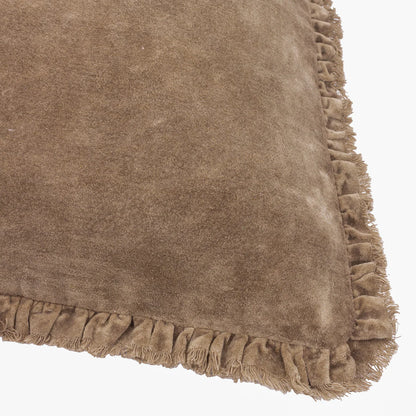Bertie Velvet Cushion - Chocolate