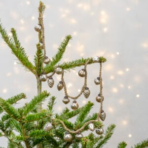 Antique Silver Bauble Garland