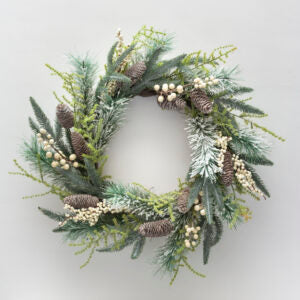 White Berry and Fircone Wreath