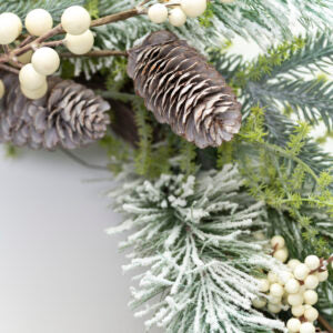 White Berry and Fircone Wreath