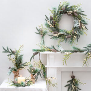 White Berry and Fircone Wreath