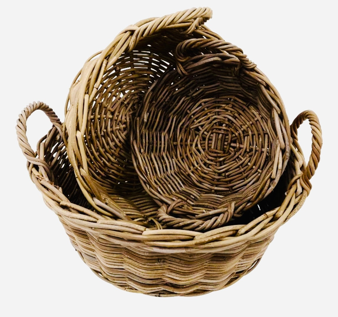 Round Basket set of 3 With Handles