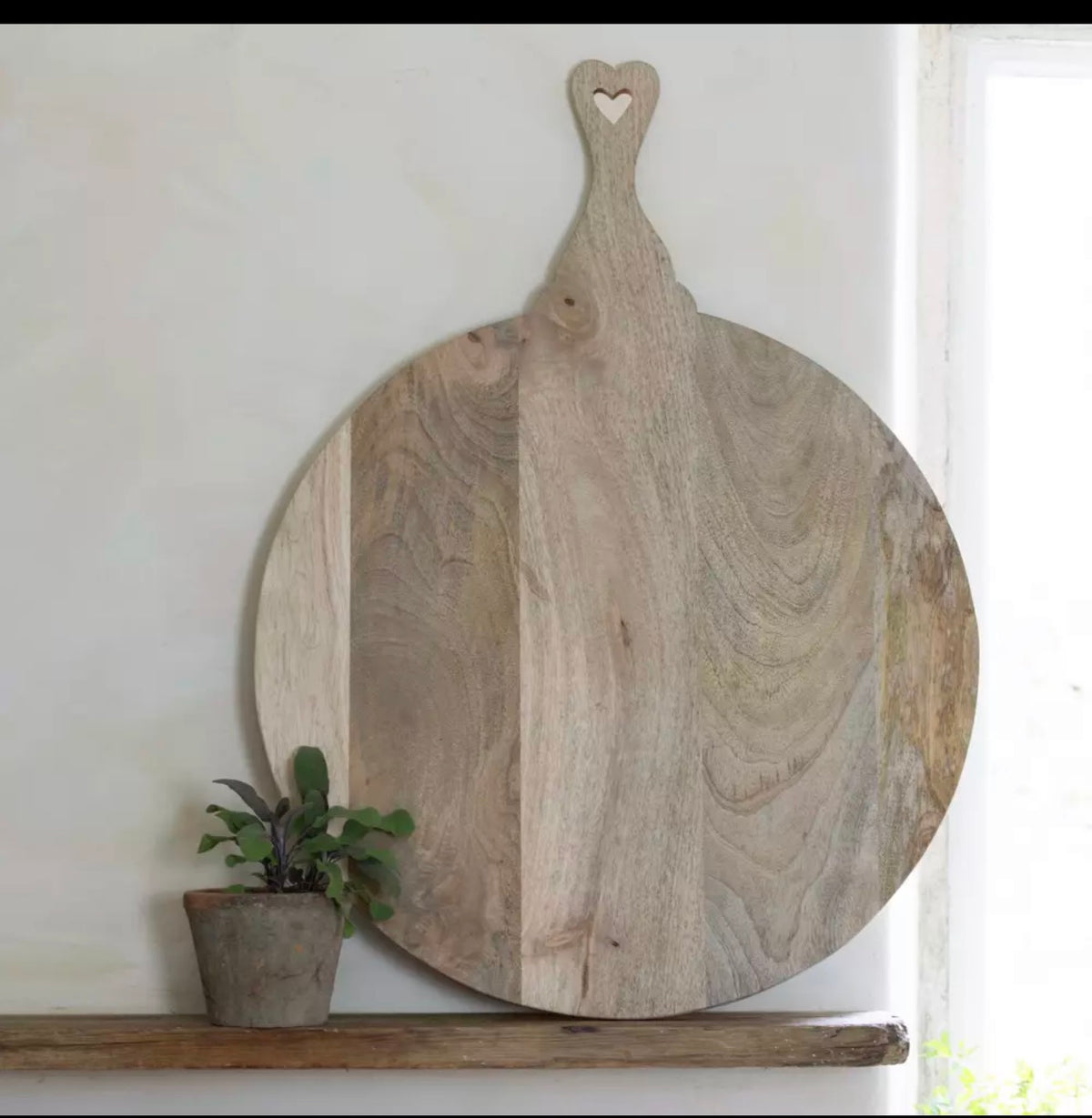 XL mango serving board/platter with feet