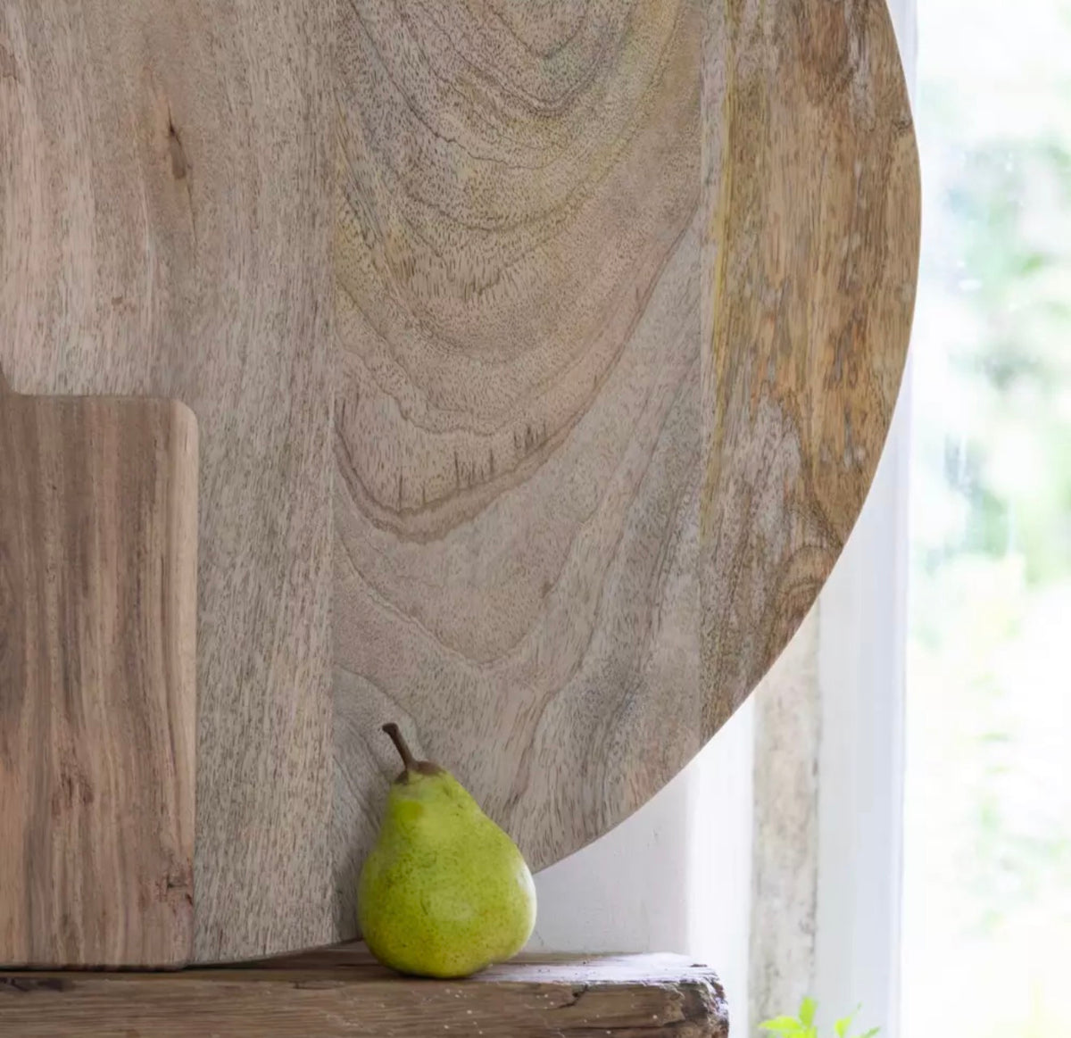 XL mango serving board/platter with feet