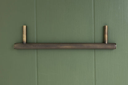 APIDAE Solid Brass Knurled Pull Handles &amp; Knobs - Antique