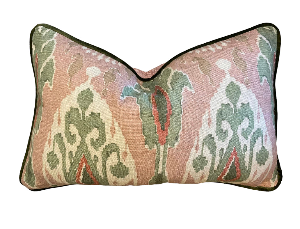 Bespoke - GP &amp; J Baker Ikat Blush Bolster Cushion