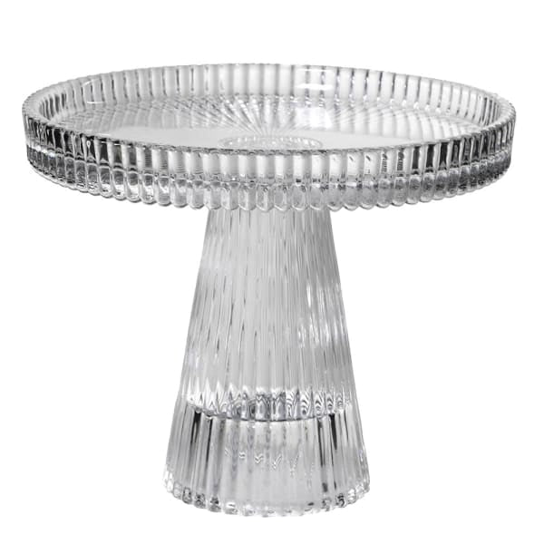 Ribbed Glass Display Stand - Small