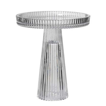 Ribbed Glass Display Stand - Large