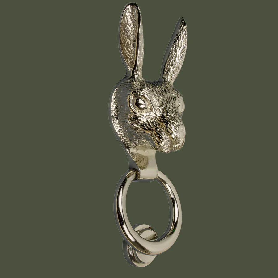 Hare Door Knocker Nickel