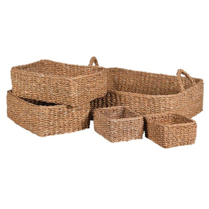 Seagrass Woven Tray/Baskets - (Set of 5)