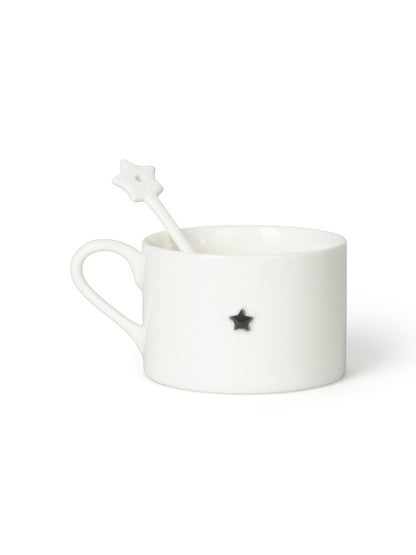 Chalk - White &amp; Grey Star Mug