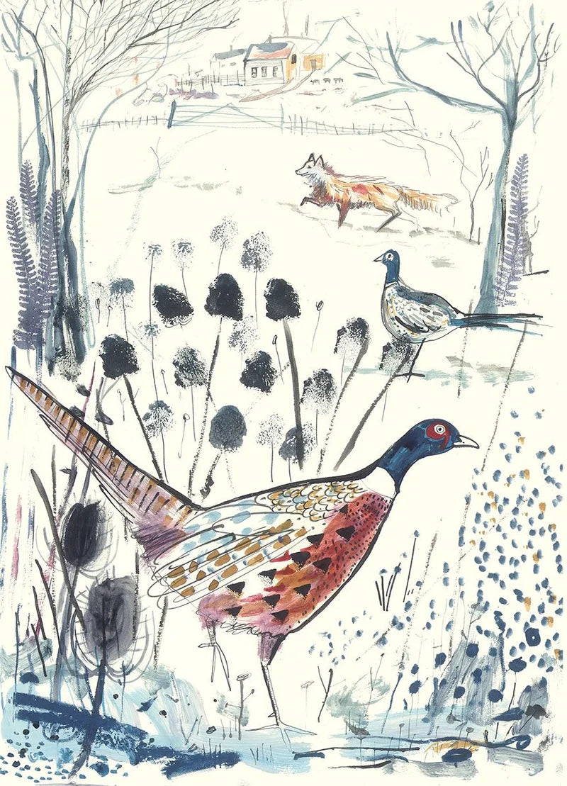 Sam Wilson The Pheasant &amp; The Fox - Unframed (PRINT ONLY)