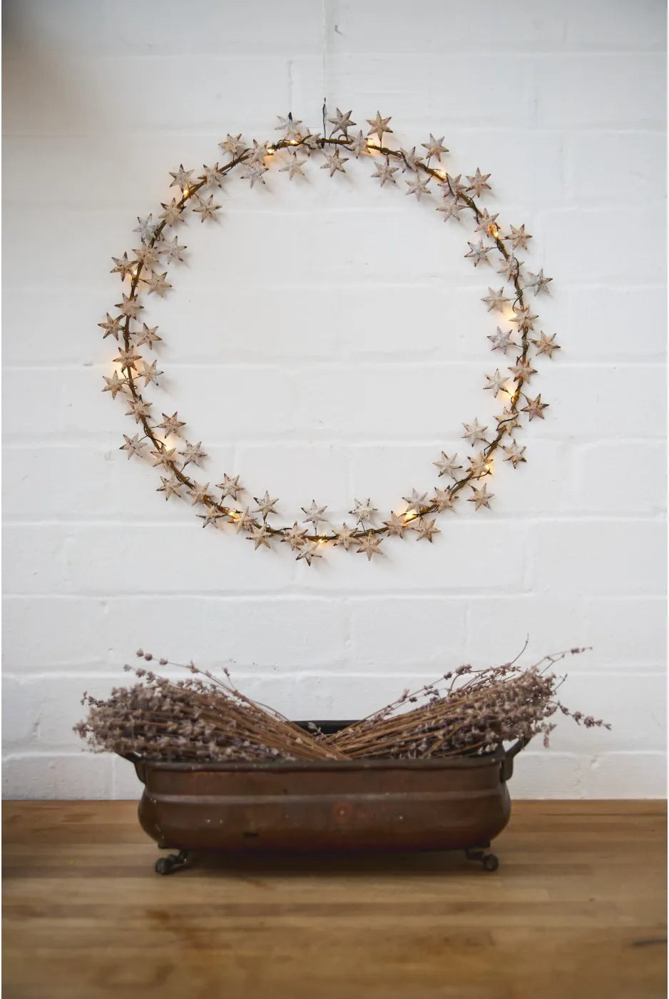 Starlight Wreath - Antique Finish (Battery)