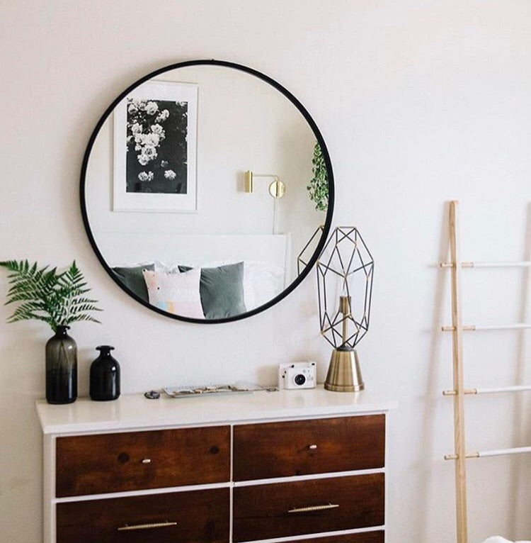 Small HUB mirror- Black -61cm,  - Bramley & White | Upholstery, Homewares & Furniture
