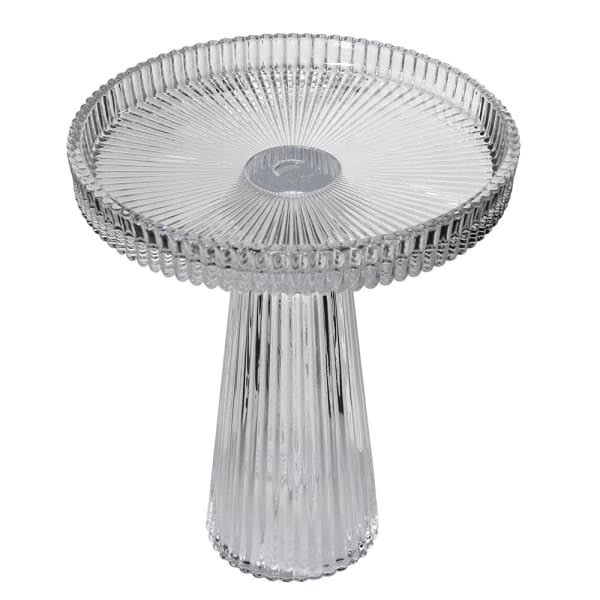 Ribbed Glass Display Stand - Large