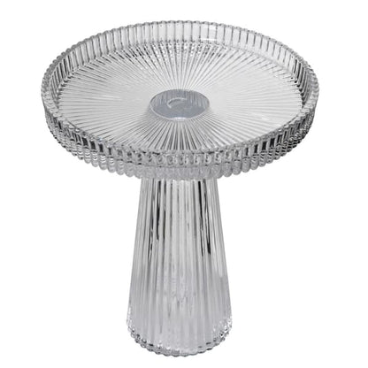 Ribbed Glass Display Stand - Large
